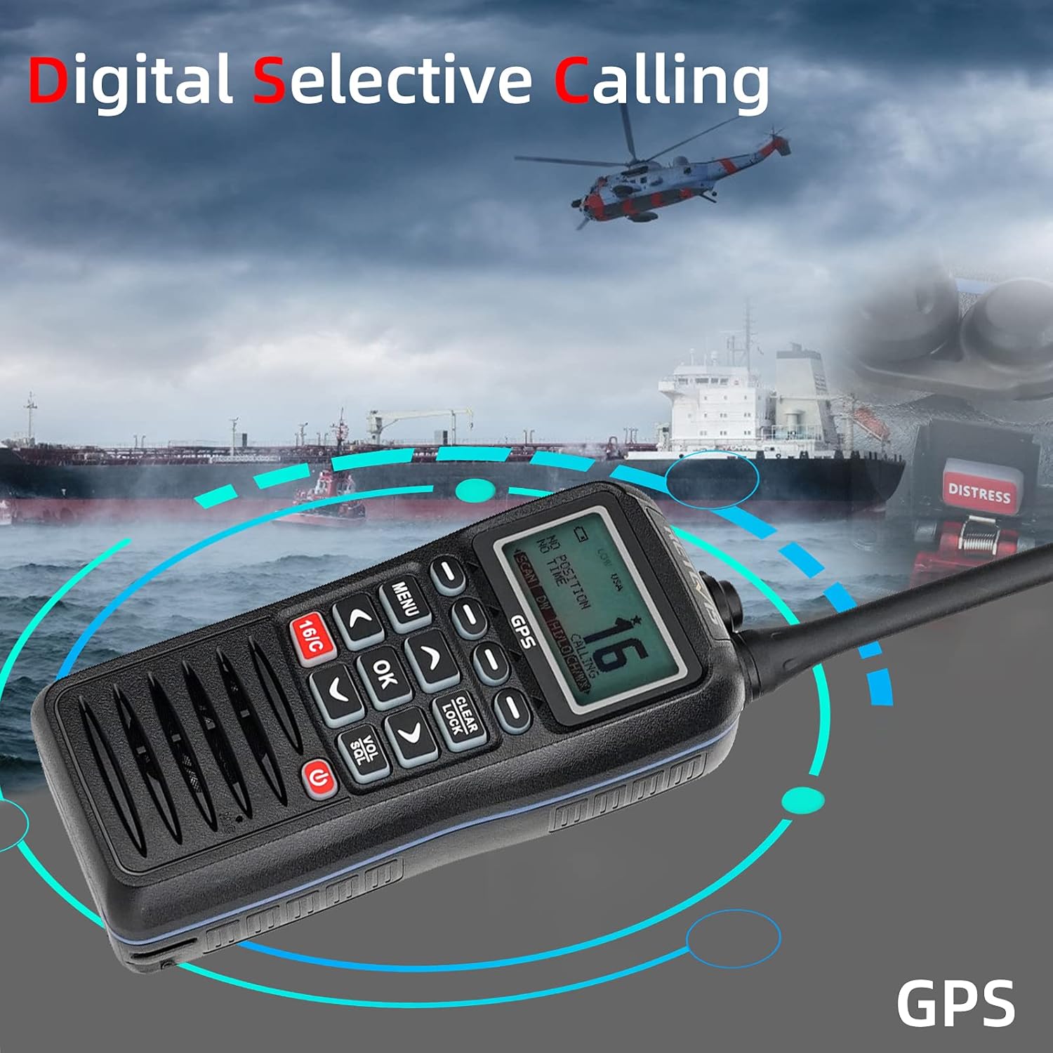 Retevis RM40 Radio Marina GPS IP67 Impermeabile, Nero - immagine 3