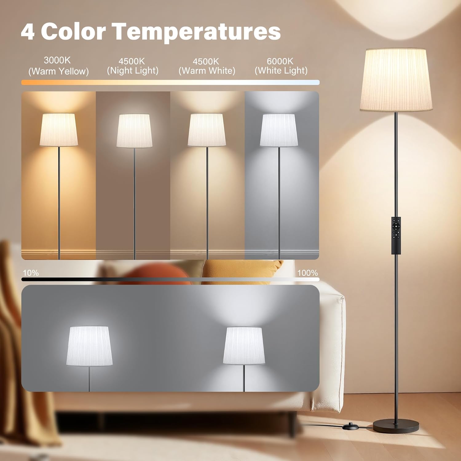 Lampada da Lettura LED 9W con Telecomando 159 cm - immagine 3