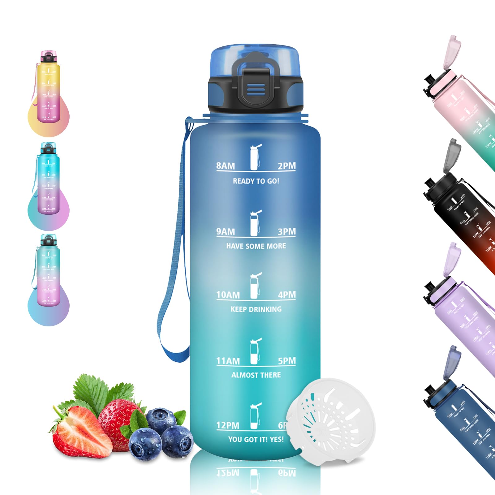 Borraccia 1,5 litri Graduata con Scala Temporale