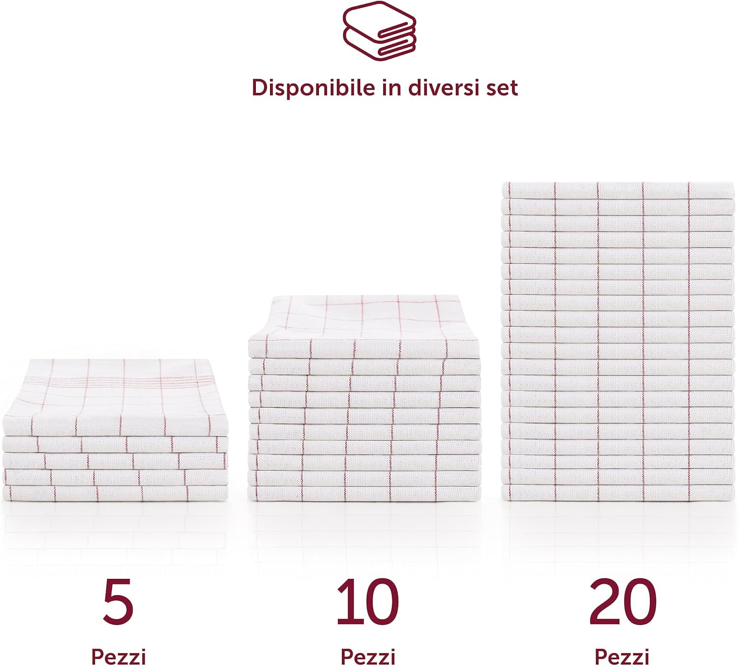 Blumtal Set Strofinacci Cucina Cotone 50x70cm (5 Pezzi) - immagine 4