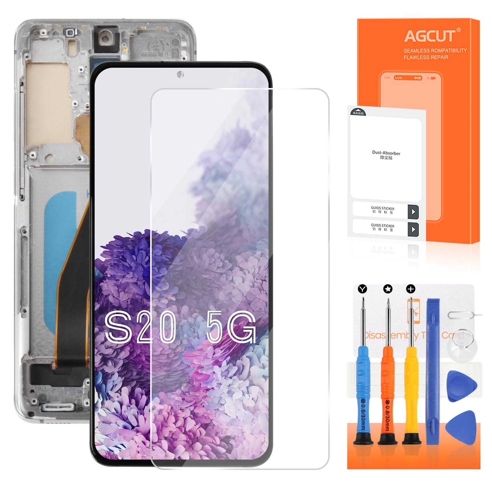 Schermo Ricambio per Samsung Galaxy S20 5G G981, Grigio