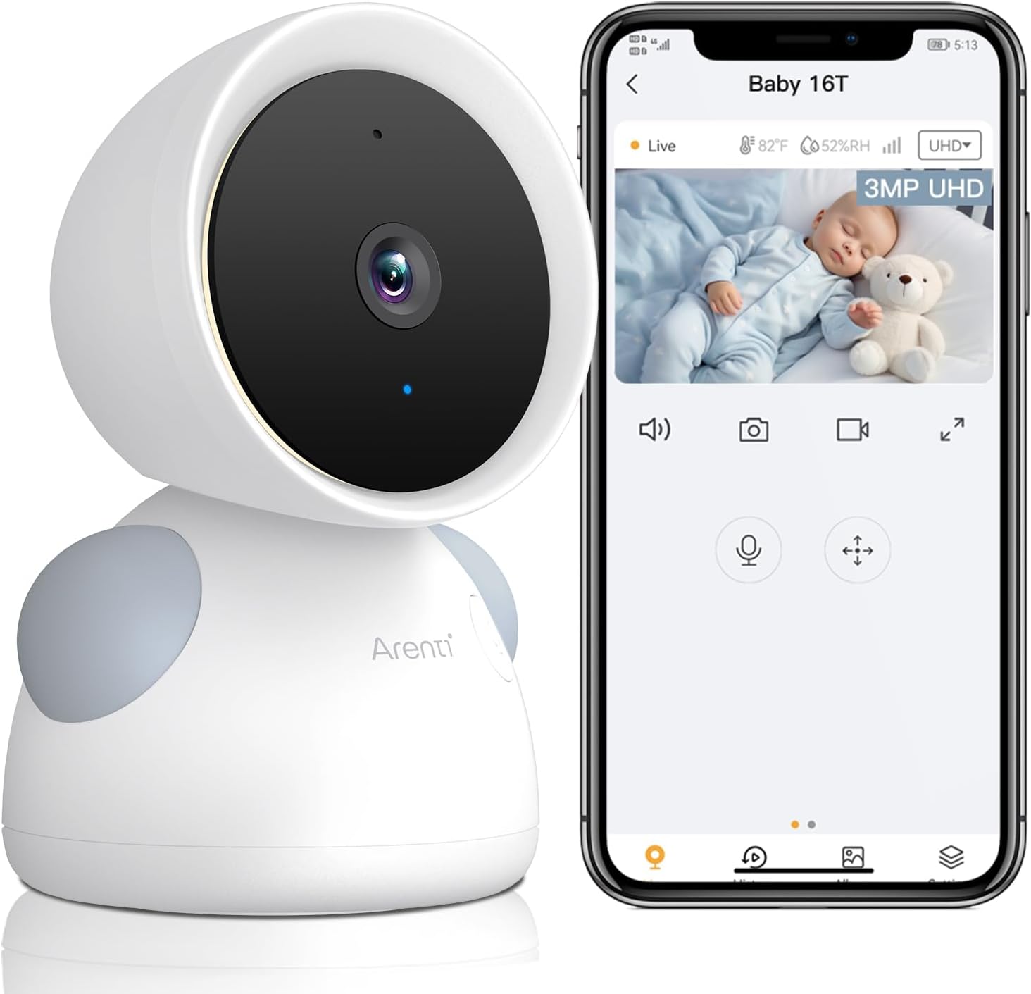 ARENTI 2K/3MP Baby Monitor Video WiFi - immagine 1