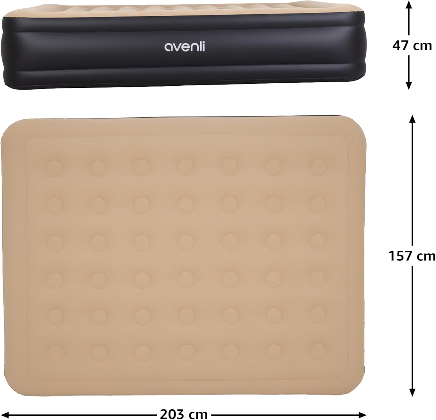 Avenli Materasso Gonfiabile Matrimoniale 203x157x47cm - immagine 3