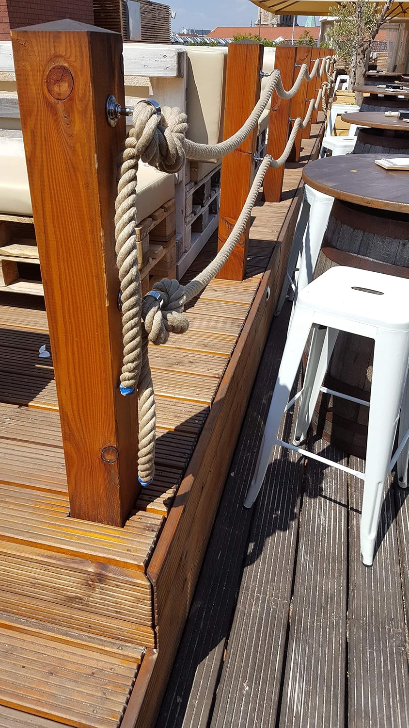 SEILFLECHTER - Set di corde per corrimano | Corda di canapa ruotata - immagine 3