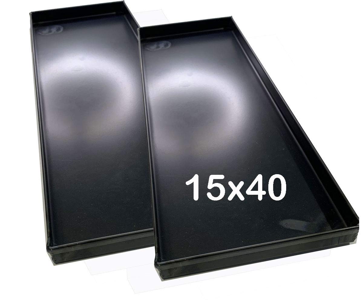 Teglie Forno Professionali 40x15x2cm per Pizza [2 Pezzi]