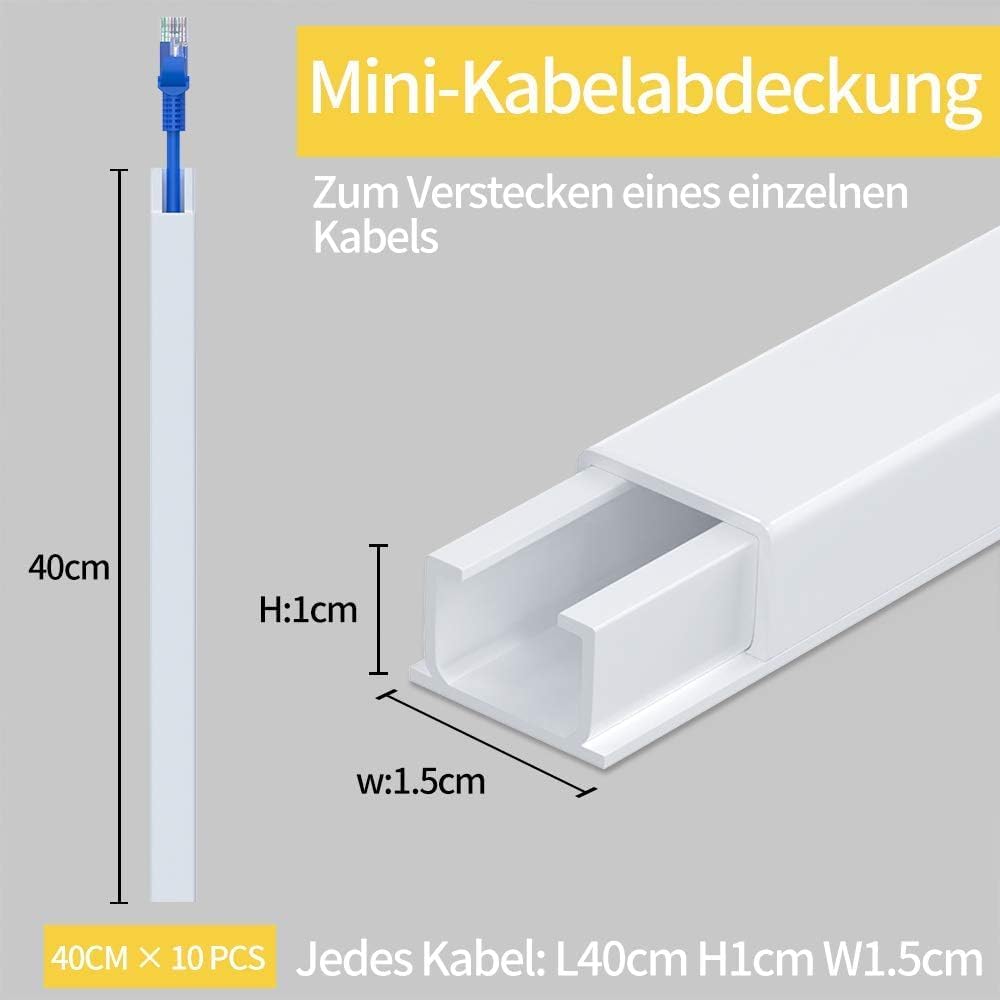 Kinkaivy - Canalina Passacavi 4m (10 pezzi - 15x10mm) - immagine 5