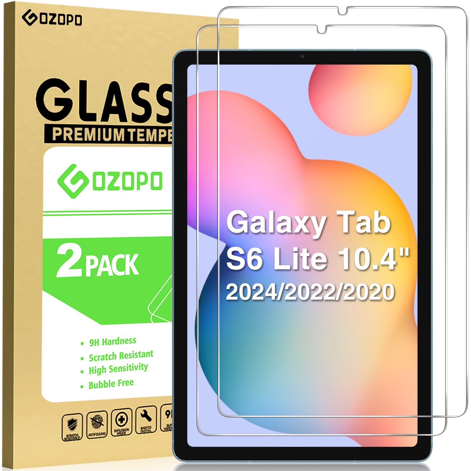 Gozopo Pellicola Protettiva per Samsung Galaxy Tab S6 Lite