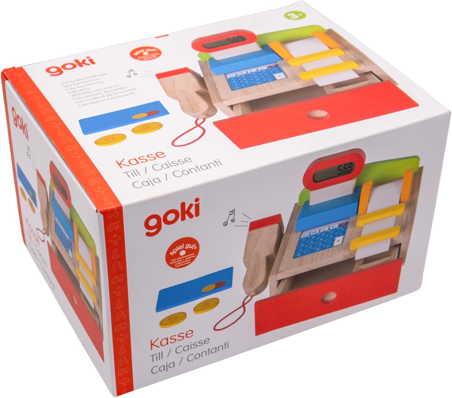 Goki Cassetta con Scanner e Calcolatrice, Blu - immagine 3