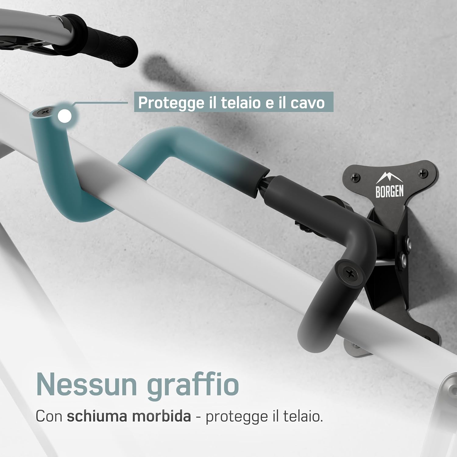 Borgen Supporto da Parete per Bicicletta Regolabile - immagine 4