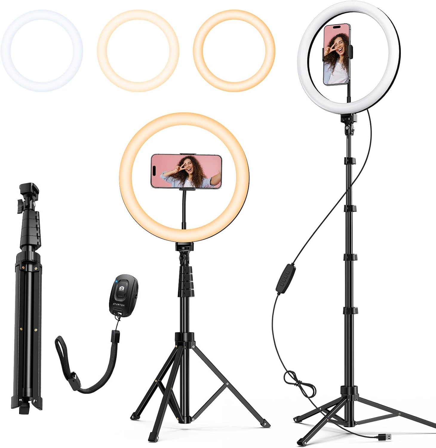 Atumtek Ring Light 12" con Treppiede 160 cm - immagine 1