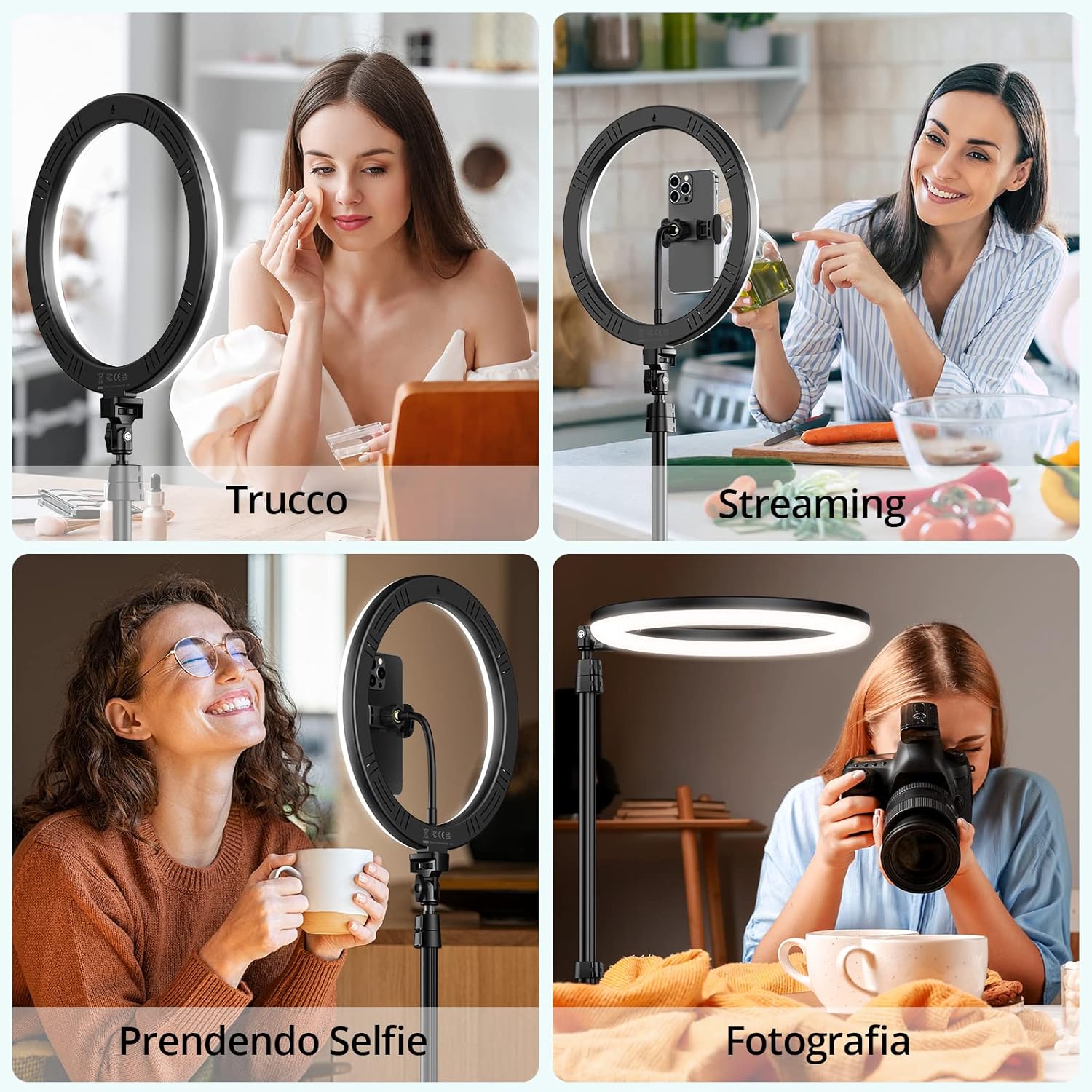 Atumtek Ring Light 12" con Treppiede 160 cm - immagine 5