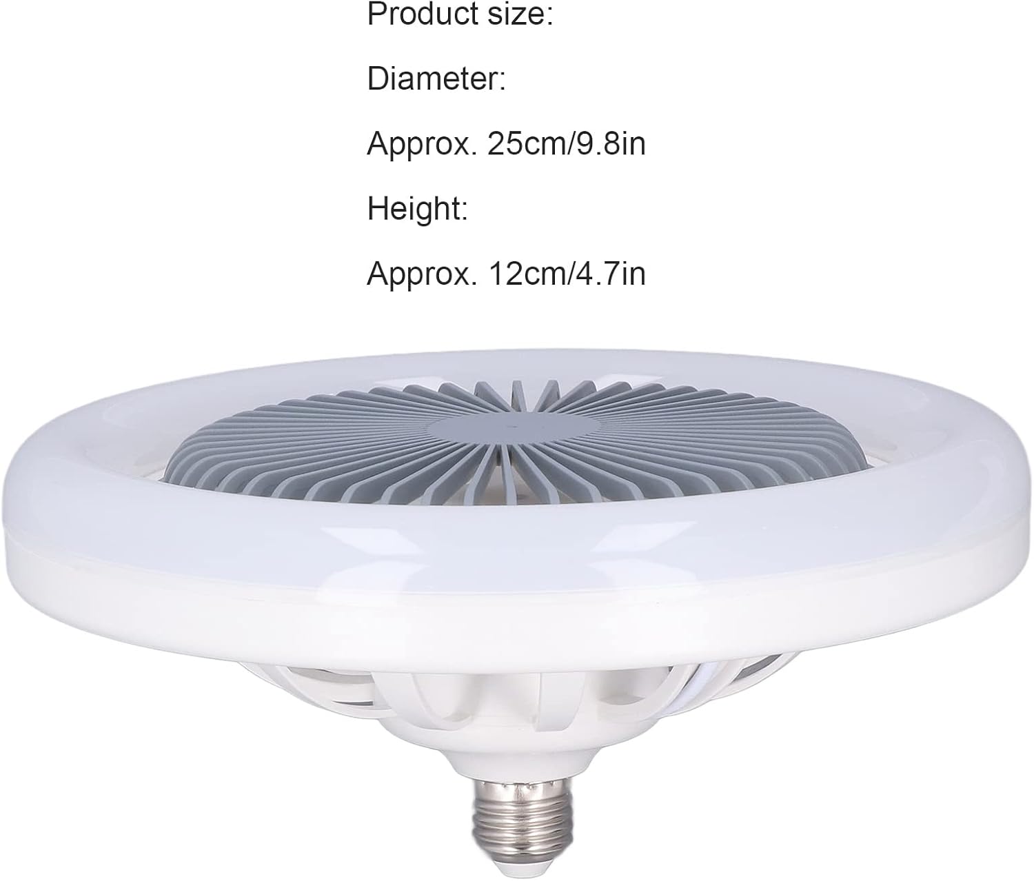 Ventilatore da Soffitto con Luce LED E27 9.8in 30W - immagine 7