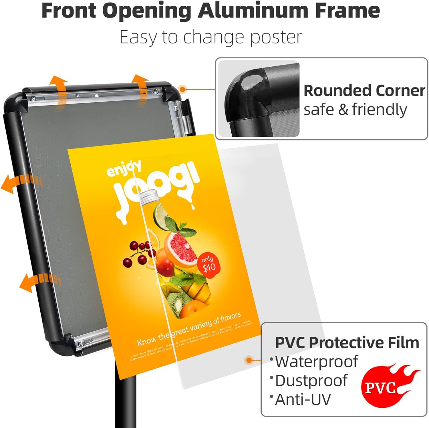 Supporto Espositore A4 Regolabile a Pavimento - immagine 4