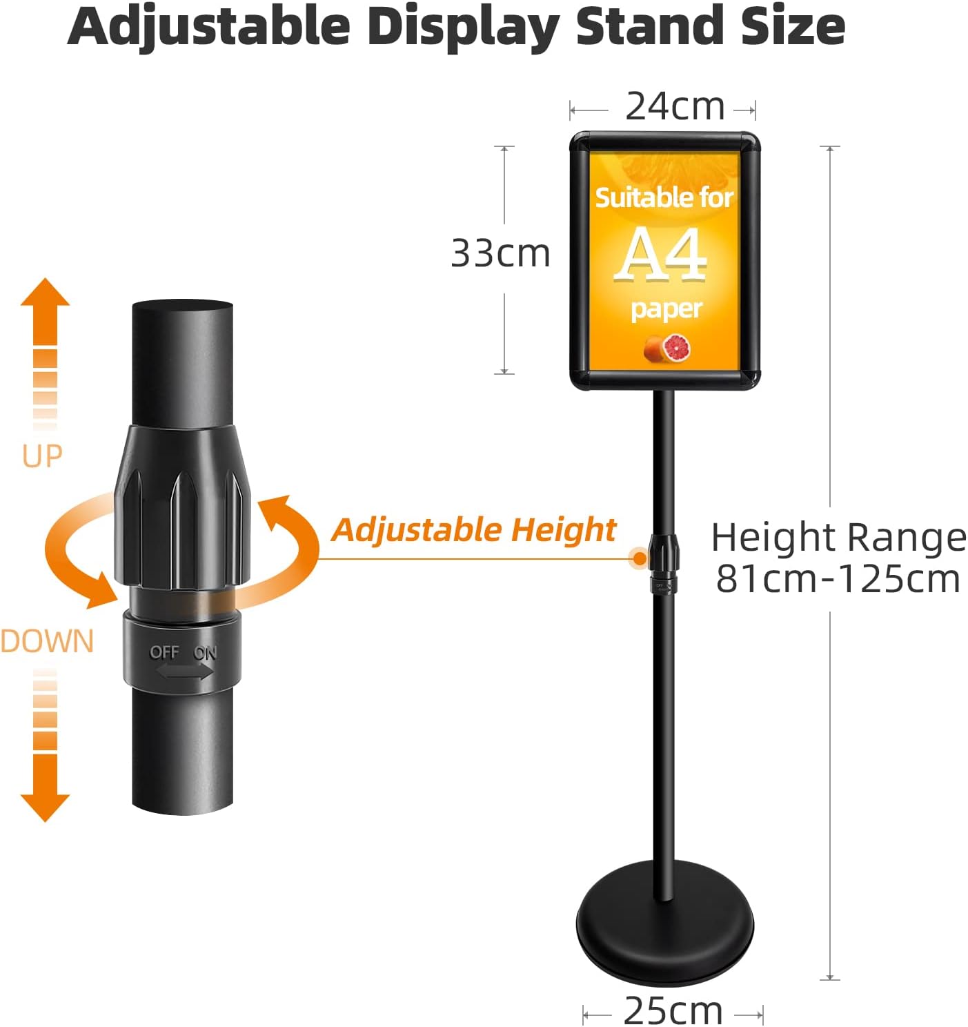 Supporto Espositore A4 Regolabile a Pavimento - immagine 6