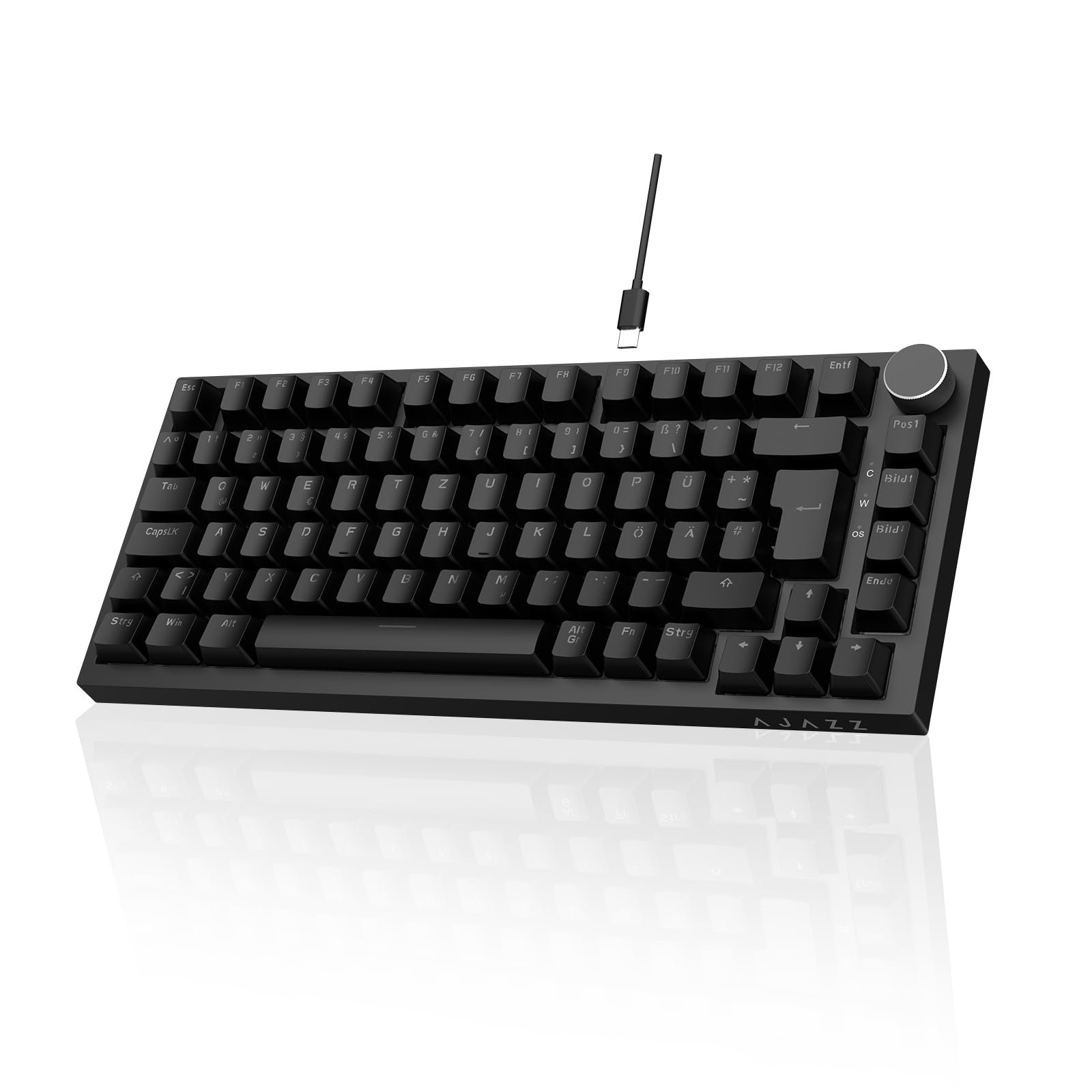 Ajazz Tastiera Meccanica AK820 75% Hot Swappable, Nera