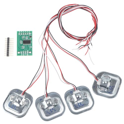 Kit Celle di Carico Half Bridge Cella di Carico 4PCS 50kg Cella di Carico 200kg Estensimetro HX711 Modulo 4 Individuali 50Kg