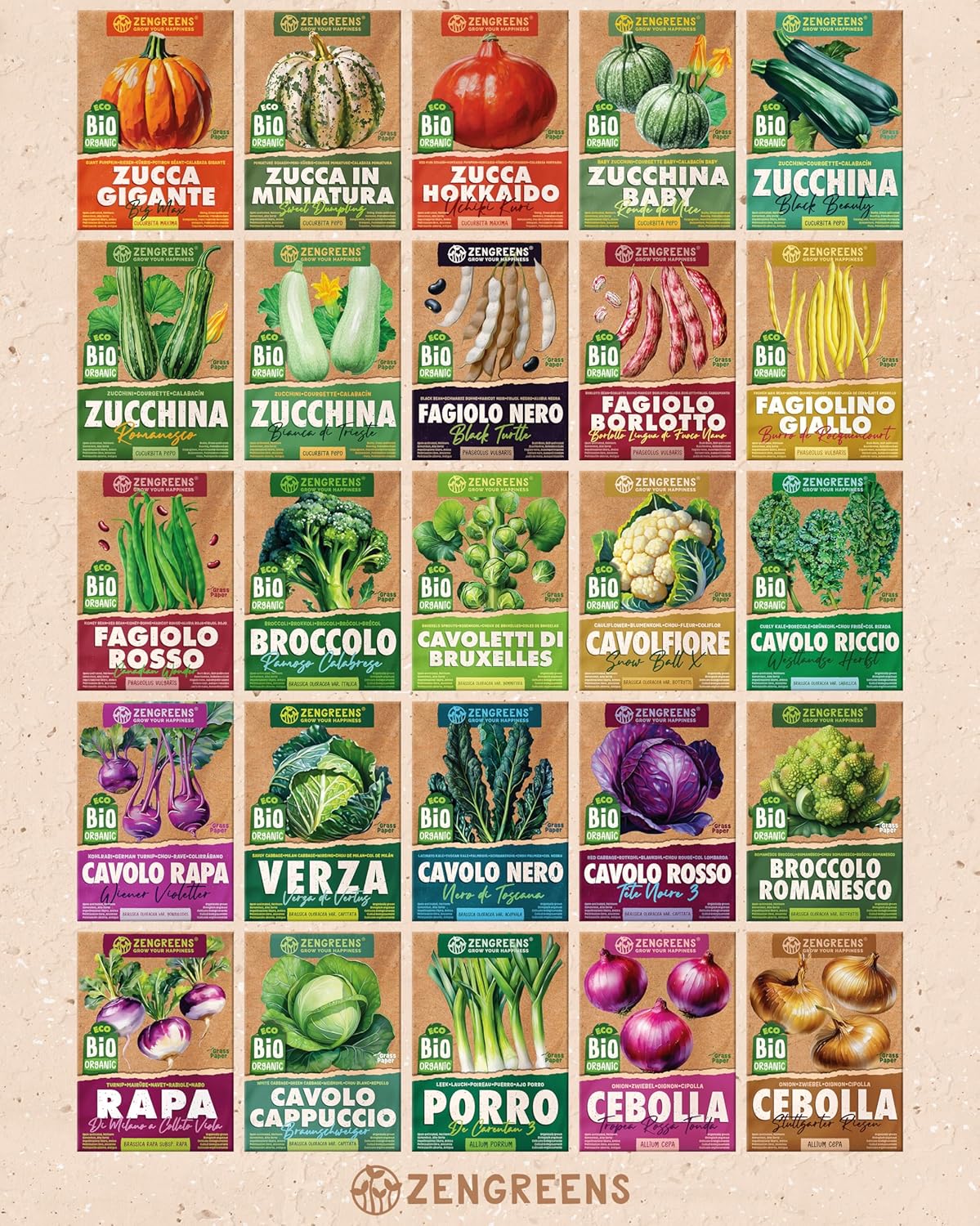 Set di Semi Bio Erbe Aromatiche e Ortaggi (100 pezzi) - immagine 14