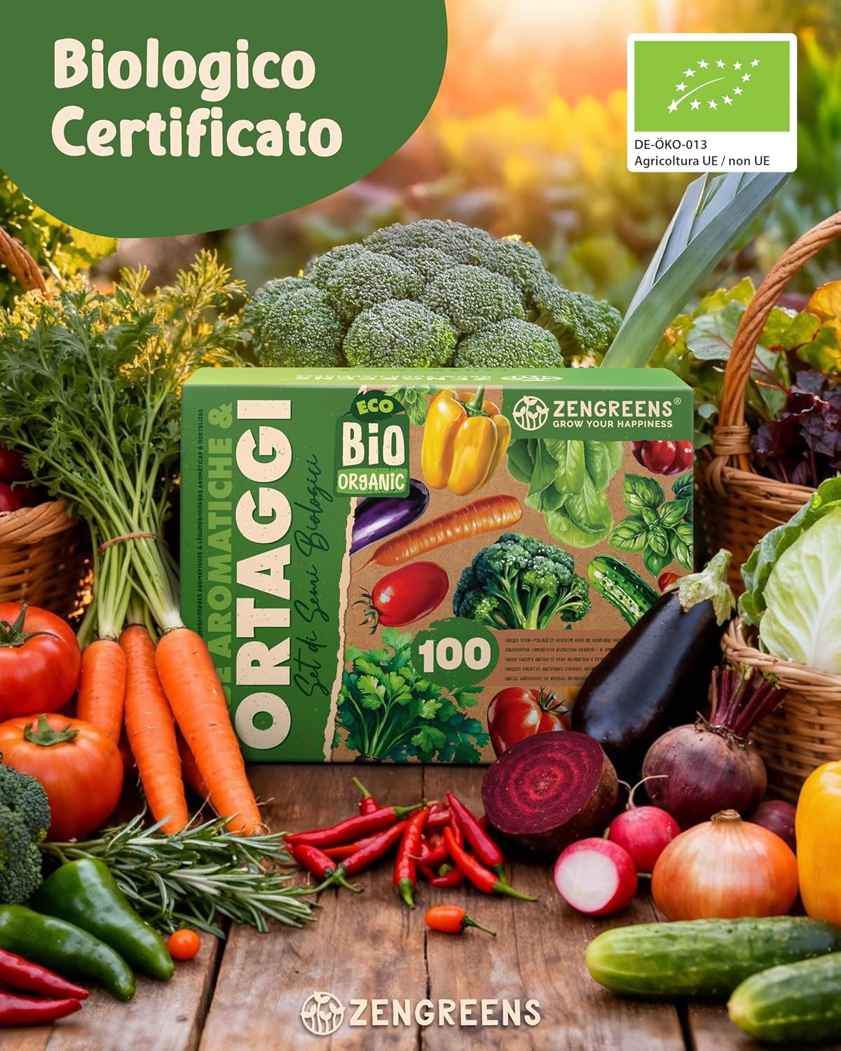 Set di Semi Bio Erbe Aromatiche e Ortaggi (100 pezzi) - immagine 2