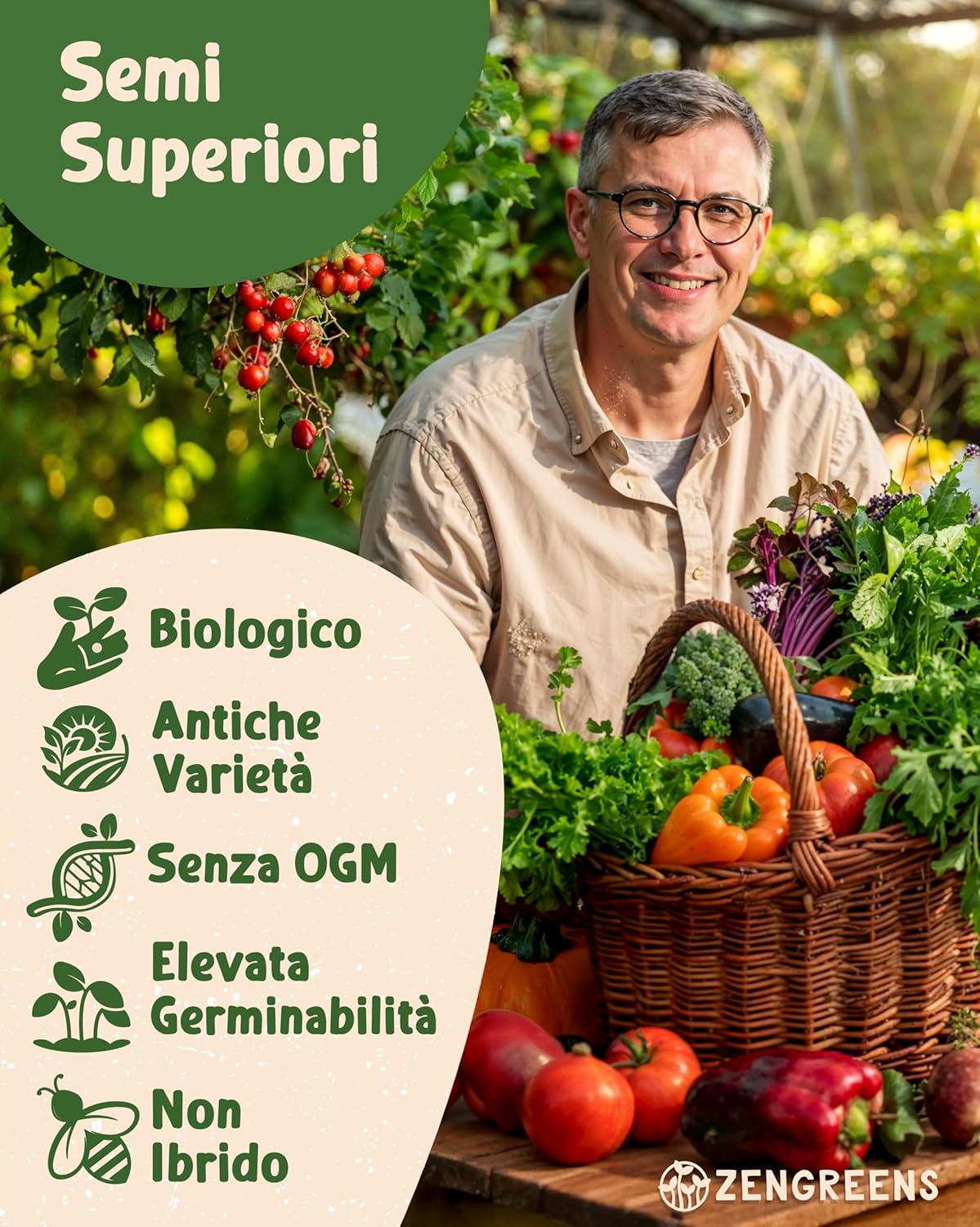 Set di Semi Bio Erbe Aromatiche e Ortaggi (100 pezzi) - immagine 3