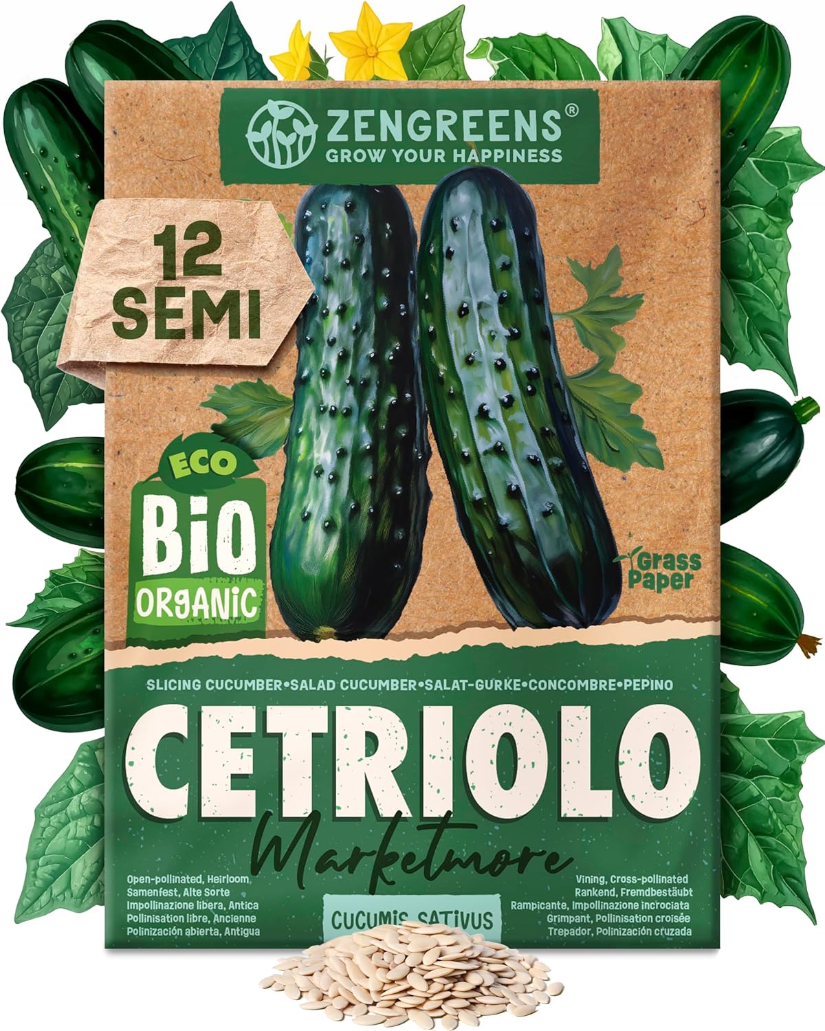 Set di Semi Bio Erbe Aromatiche e Ortaggi (100 pezzi) - immagine 44