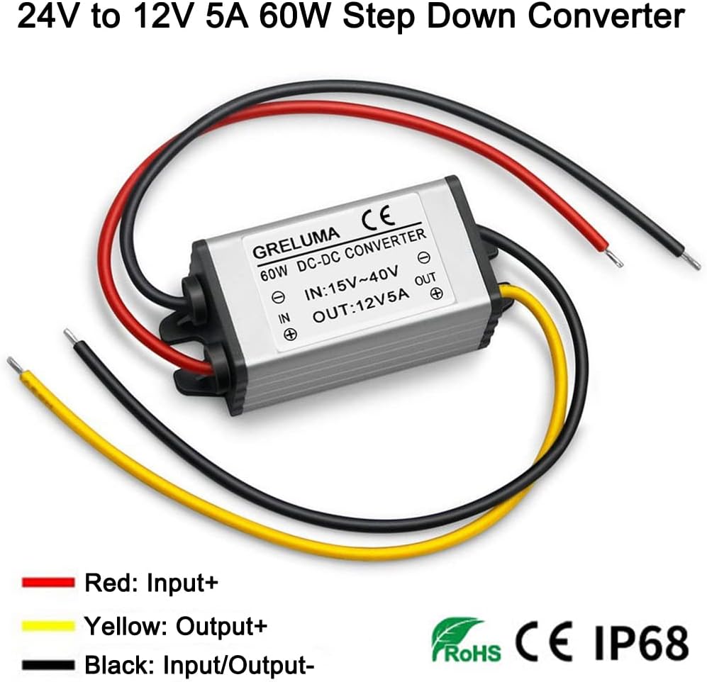 Convertitore DC 24v a 12v Step Down 5A 60W - immagine 2