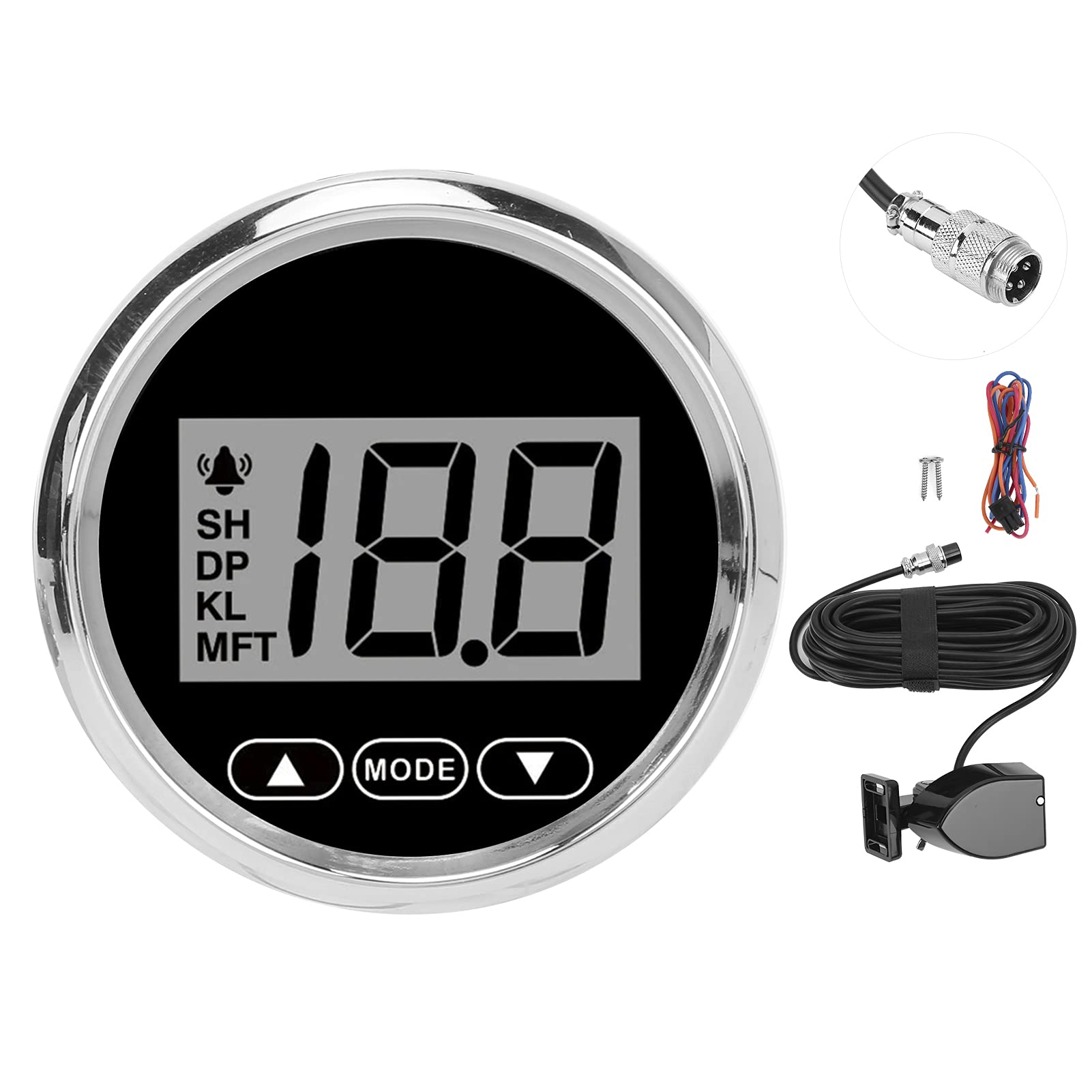 Akozon Profondimetro Marino 52mm in Acciaio Inossidabile