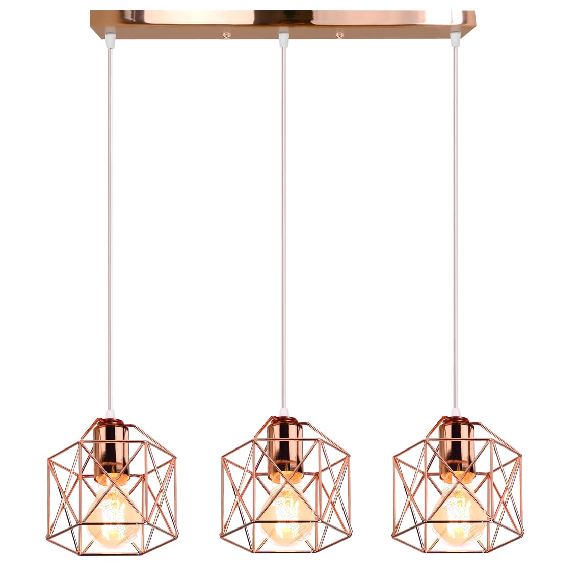 Idegu Lampadario a Sospensione Vintage 3 Luci E27