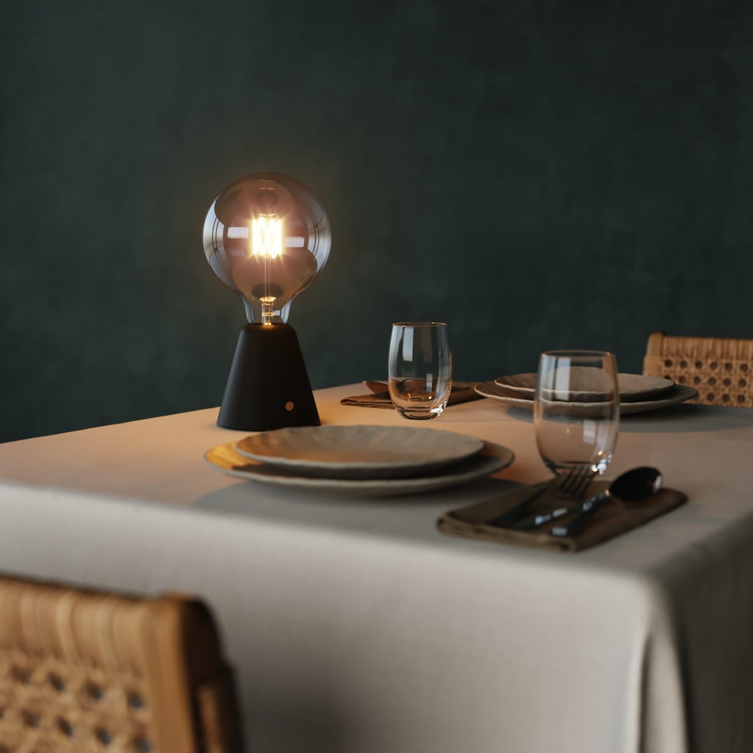 creative cables - Lampada Portatile Ricaricabile Cabless01, Nero - immagine 4