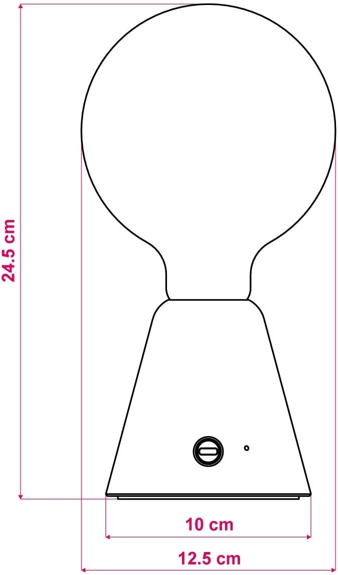 creative cables - Lampada Portatile Ricaricabile Cabless01, Nero - immagine 8