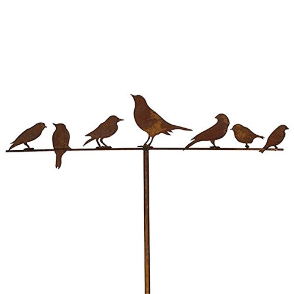 Spina Giardino Uccelli 7er 118 cm in Metallo Ruggine
