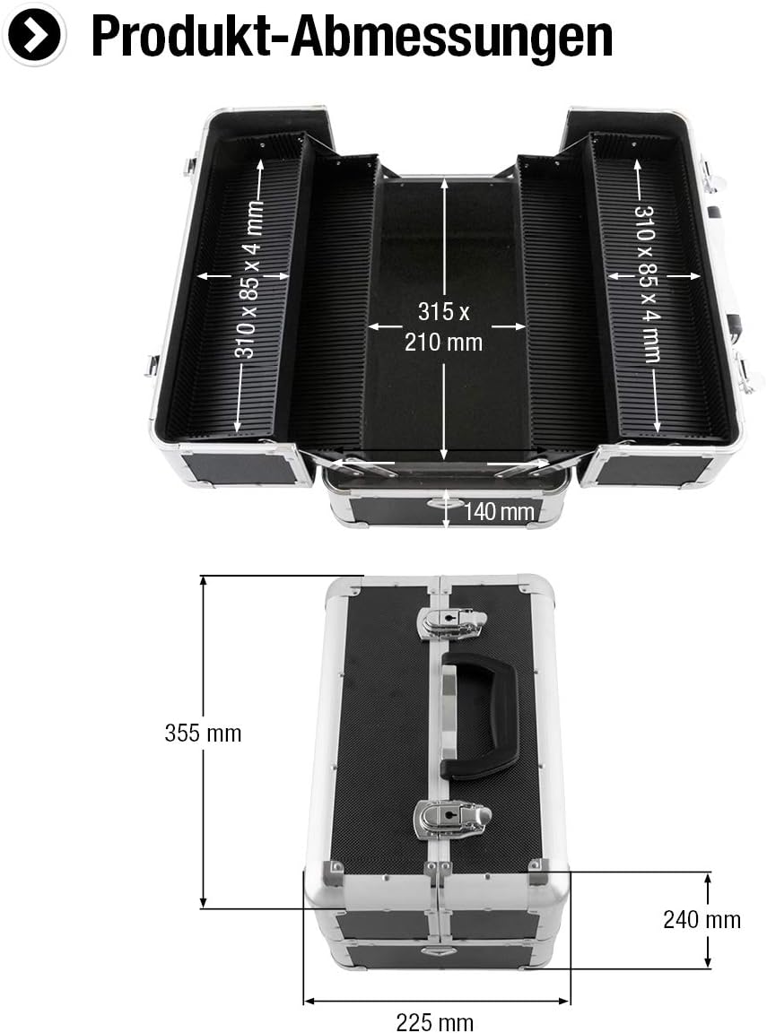 Meister Valigetta Multiuso 355x240x225mm, Nero - immagine 3