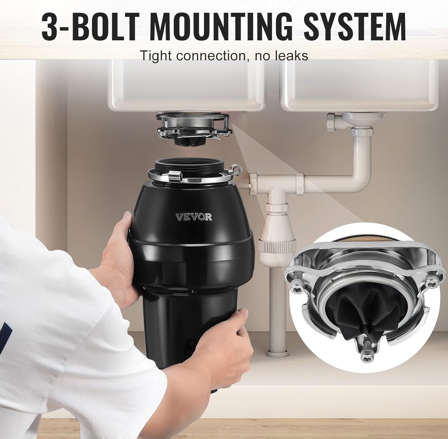 VEVOR Tritarifiuti per Lavello Cucina 0,37 kW - immagine 5