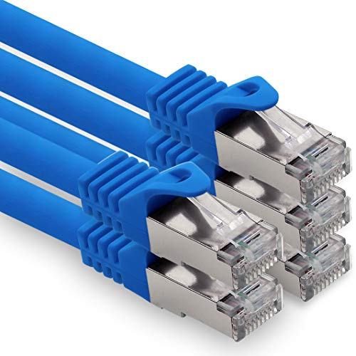 Cavo Ethernet CAT.7 S-FTP LSZH PIMF 10GB S, Blu 10m (5pz)