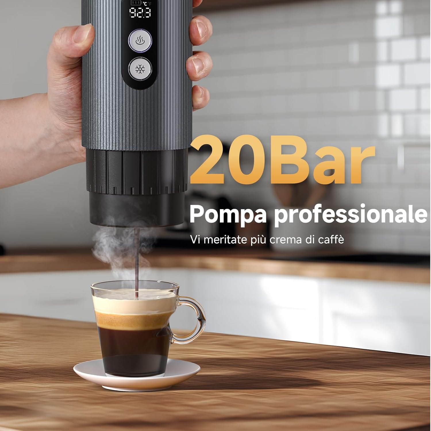 Amzchef Macchina Caffè Portatile 20 Bar USB-C - immagine 3
