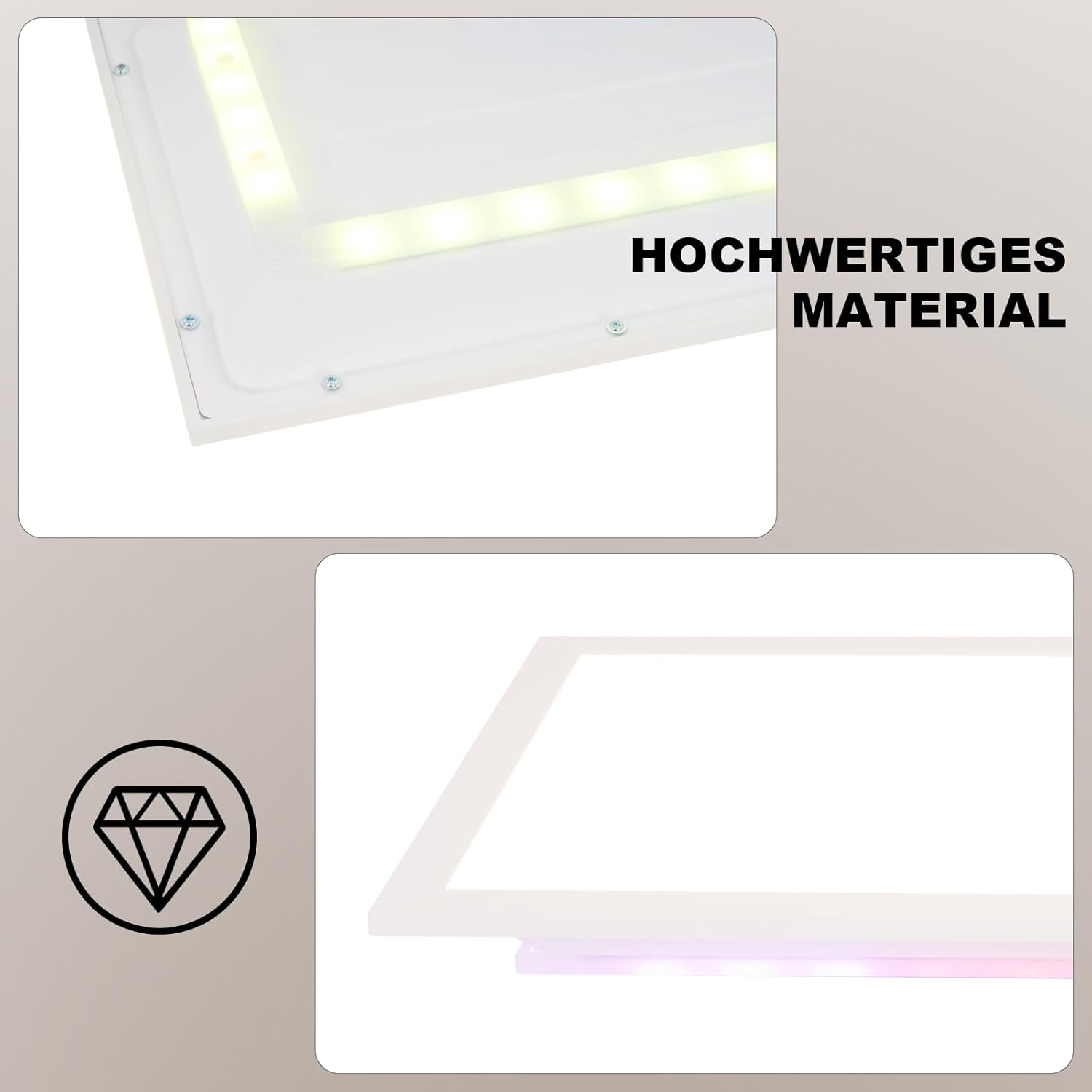 CBJKTX LED Panel 120x30 Plafoniera - Pannello a Soffitto Lungo Dimmerabile RGB Retroilluminazione Cambio Colore Lampada da Ufficio Piatta Ufficio con Telecomando 36W Plafoniera per Officina Corridoio - immagine 5