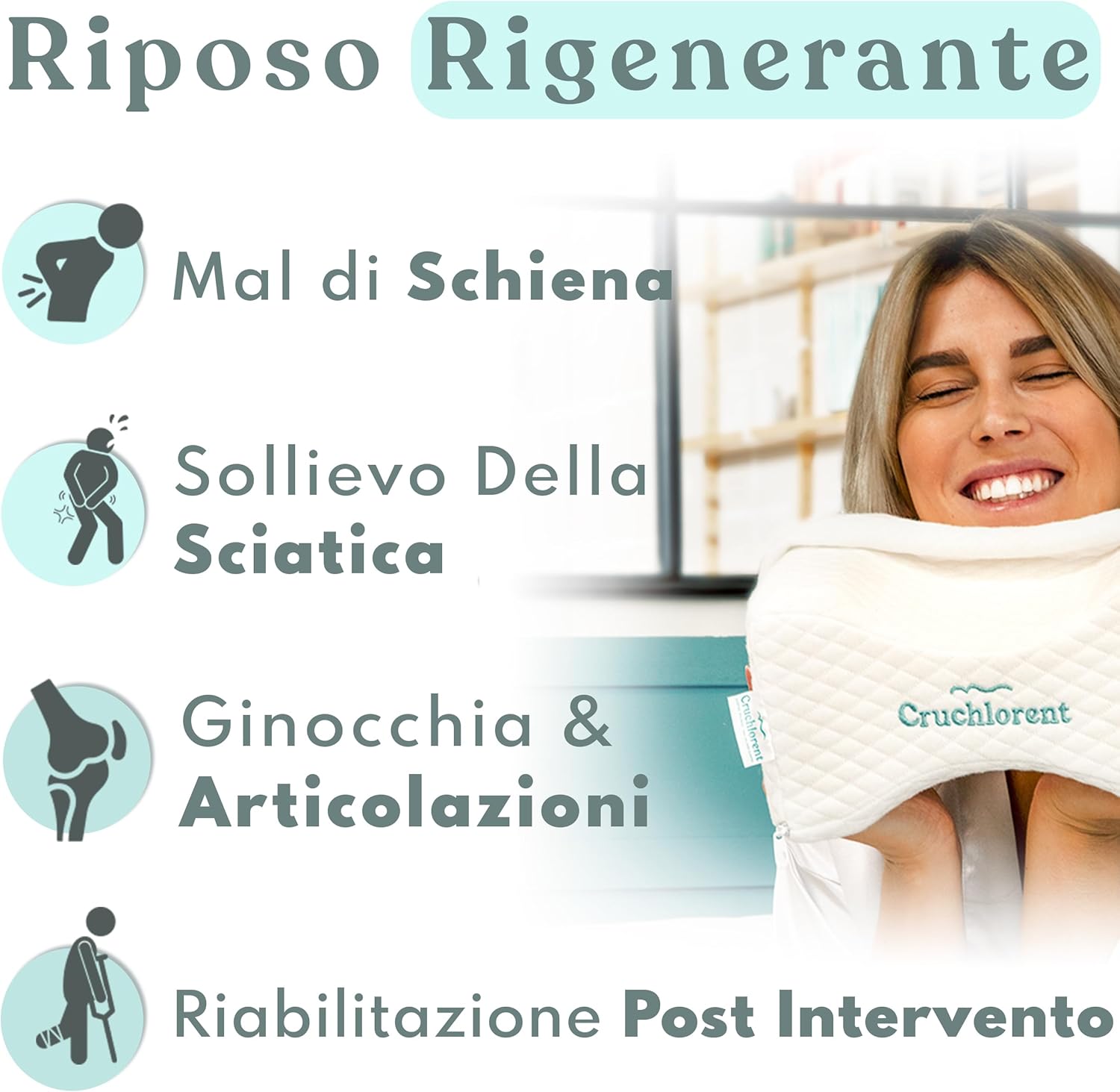 Lunar Grid Cuscino Ortopedico in Memory Foam - immagine 2