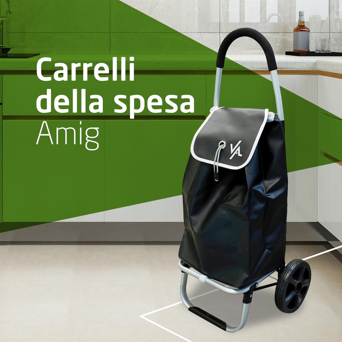 Amig Carrello della Spesa Termico 2 Ruote, Nero - immagine 2