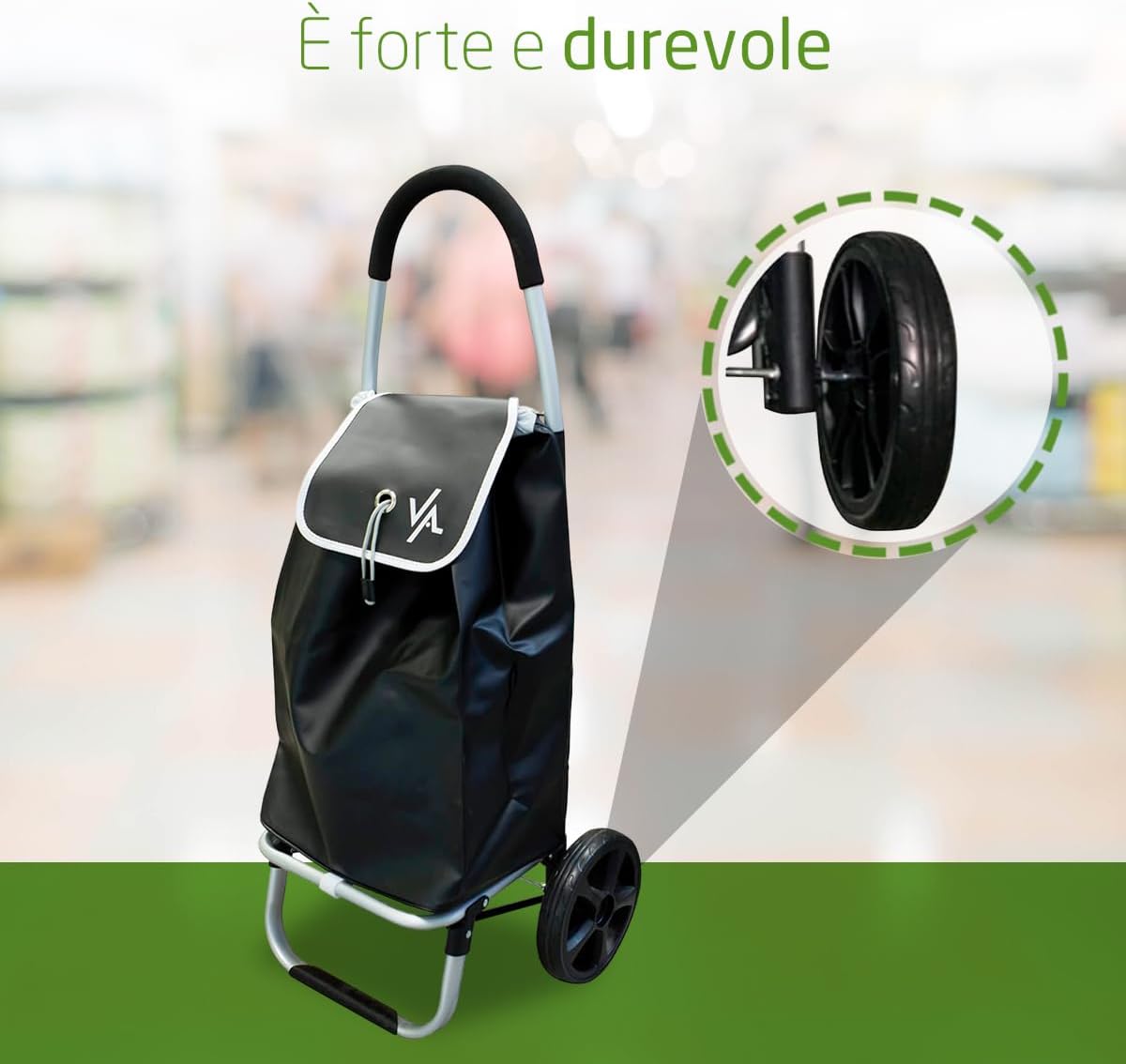 Amig Carrello della Spesa Termico 2 Ruote, Nero - immagine 4