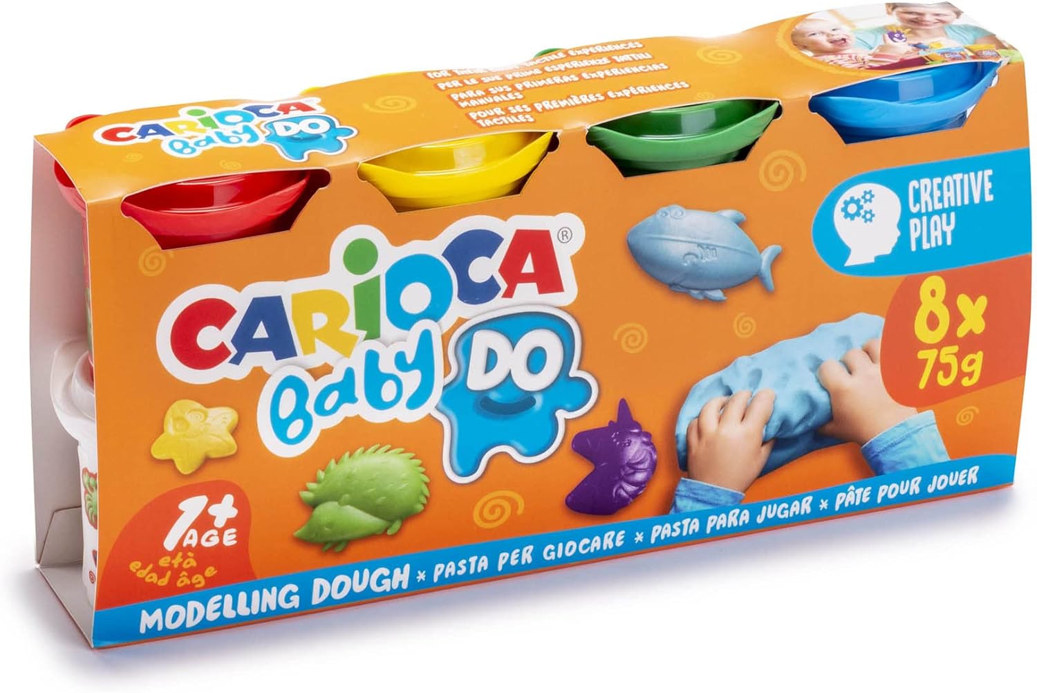 Carioca Pasta da Modellare Baby DO - Set 8 Colori - immagine 1