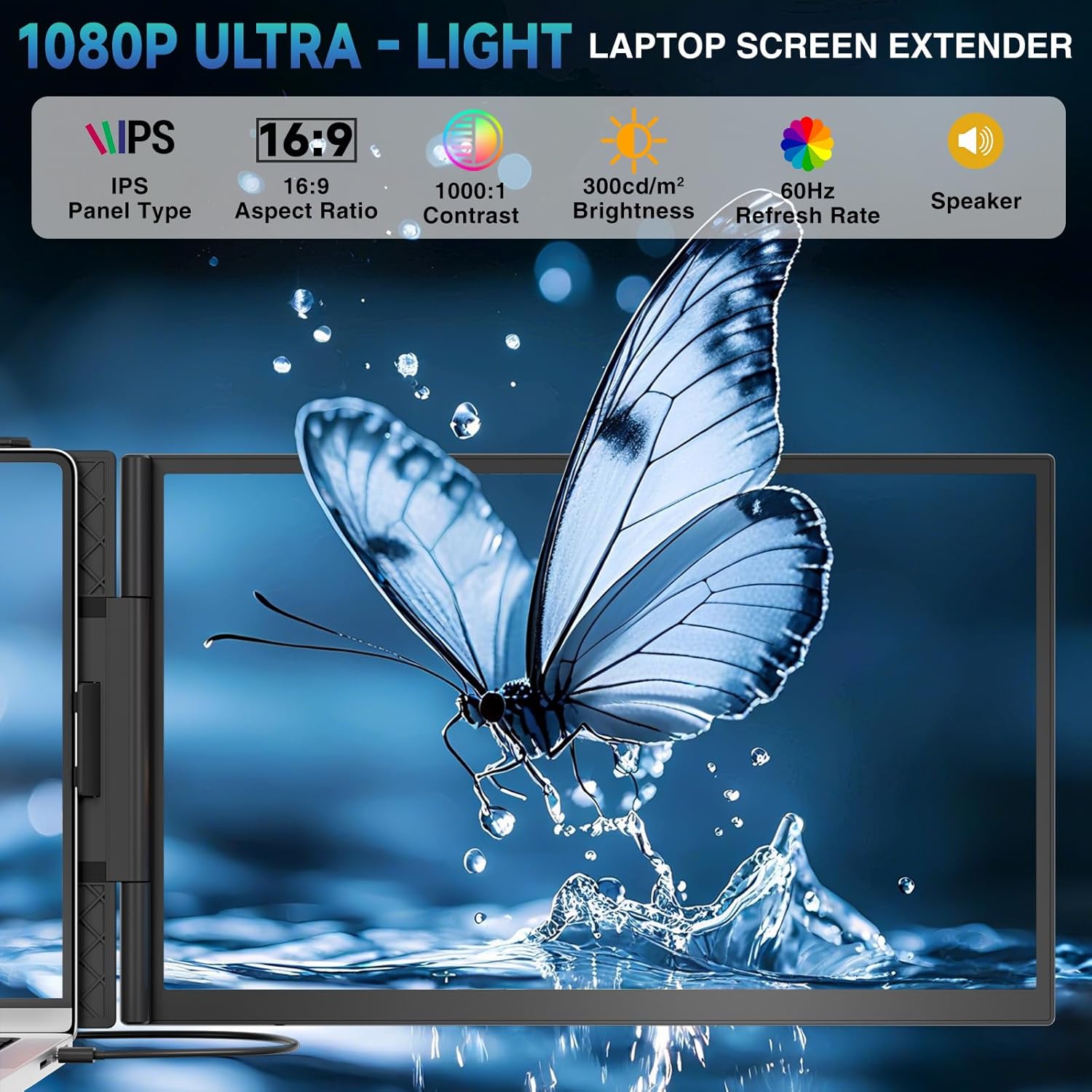 Siaviala Monitor Portatile Ultra-Thin 14" 1080P FHD IPS - immagine 2