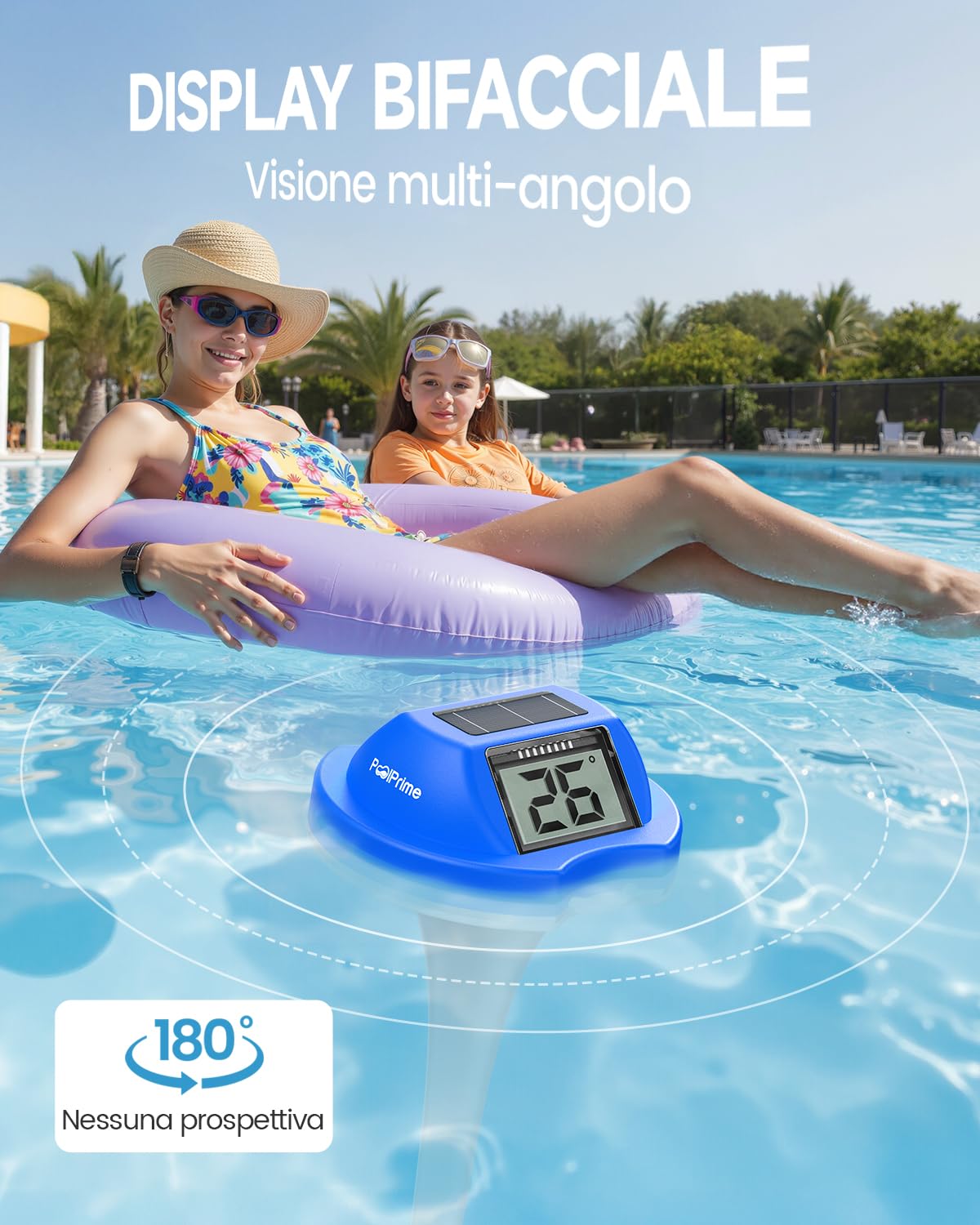 Poolprime Termometro Piscina a Doppio Schermo - immagine 2