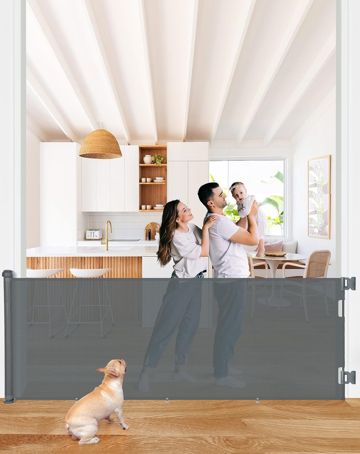 Comomy Cancelletto per Bambini Estensibile 0-300cm, Grigio - immagine 1