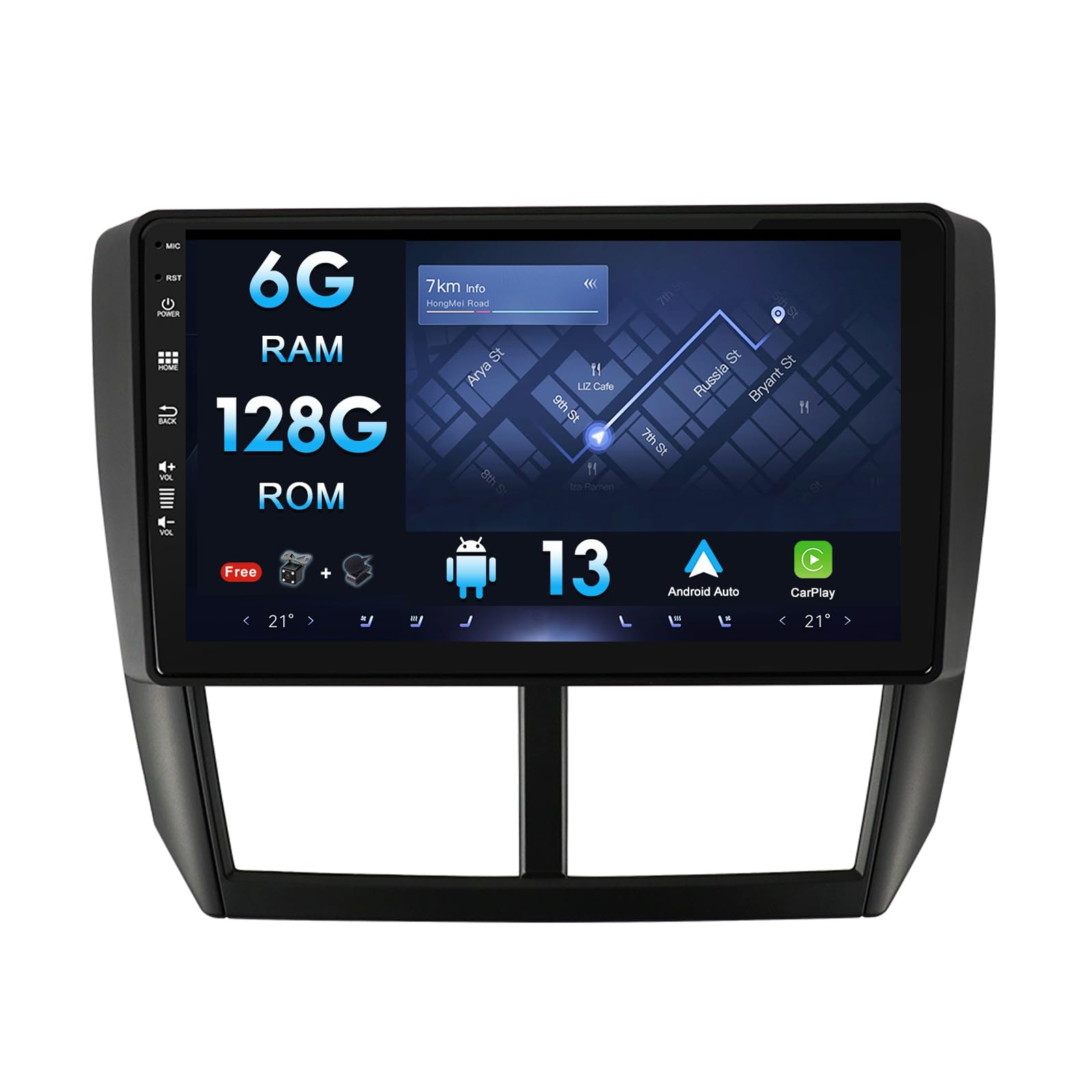 Autoradio Android 12 9" per Subaru Forester/Impreza 2008-2014