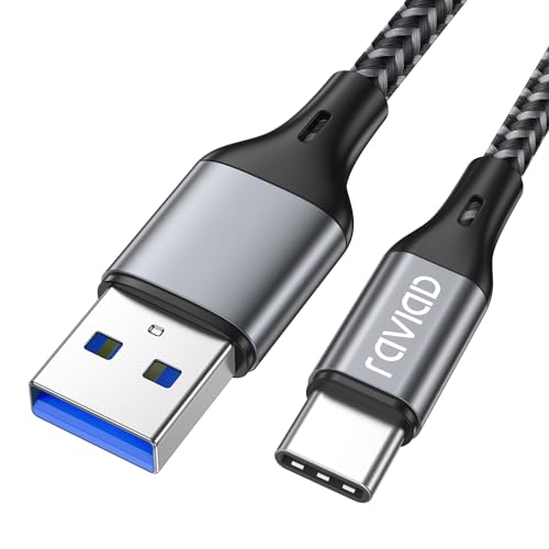 Raviad Cavo USB Type-C [USB 3.0, 2M] Ricarica Rapida 3A