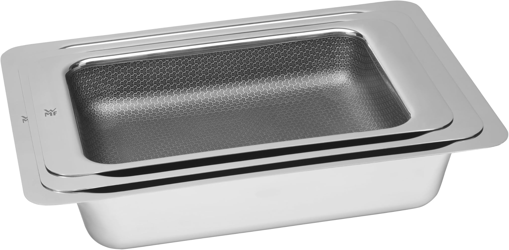 WMF Profi Resist - Pirofila per arrosti e casseruola, 3 pezzi, rivestimento multistrato, struttura a nido d'ape