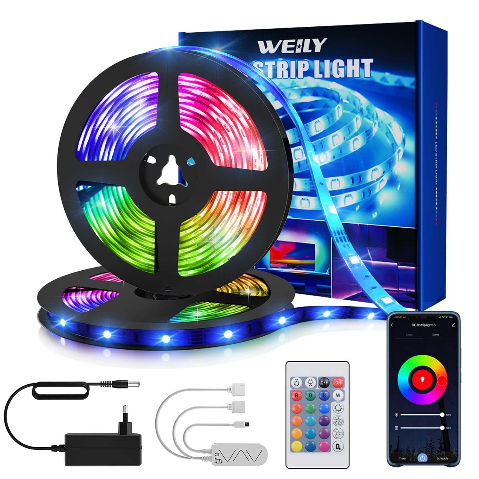 Weily Striscia LED Alexa Wifi RGB 15M