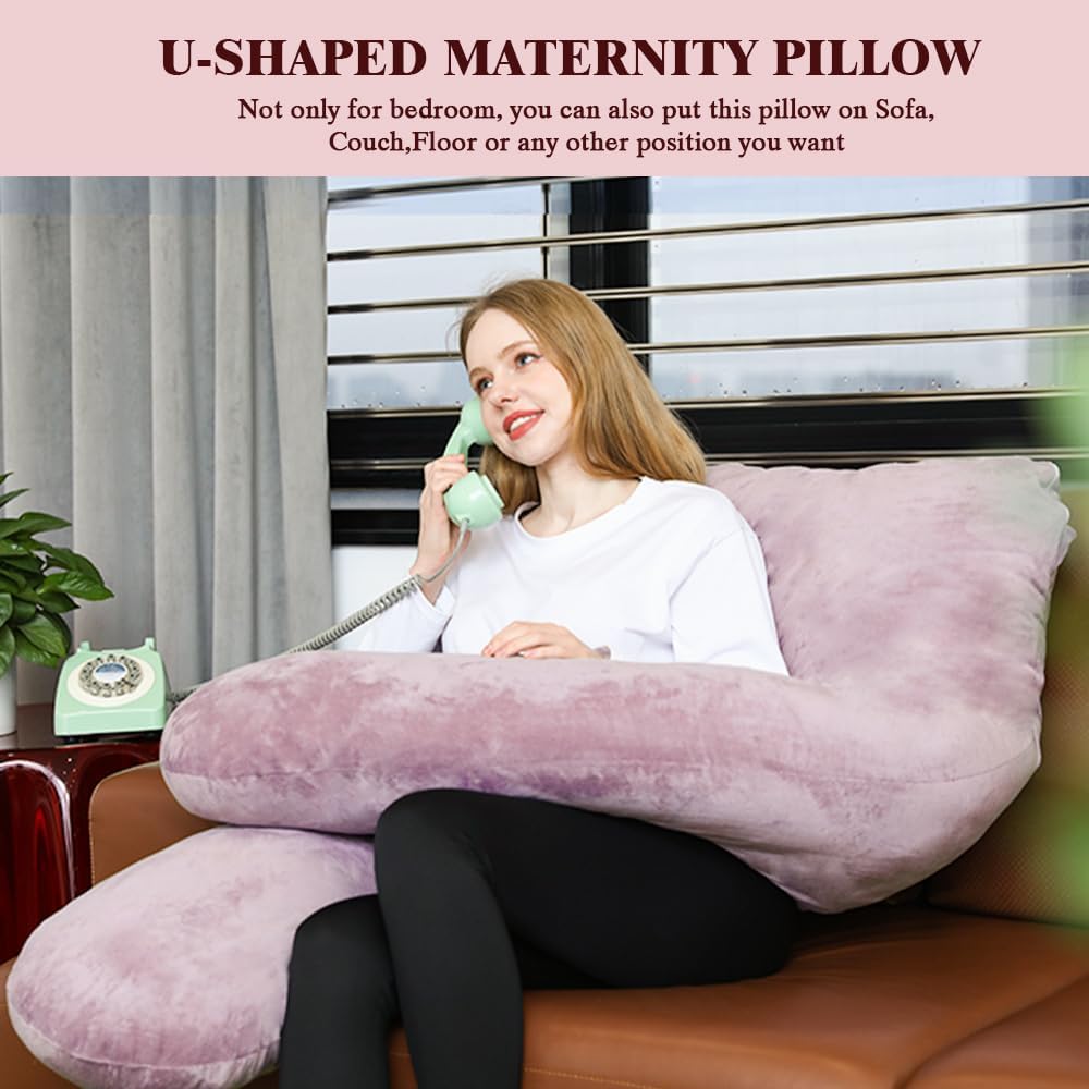 Chilling Home Cuscino Gravidanza a U, Viola - immagine 6