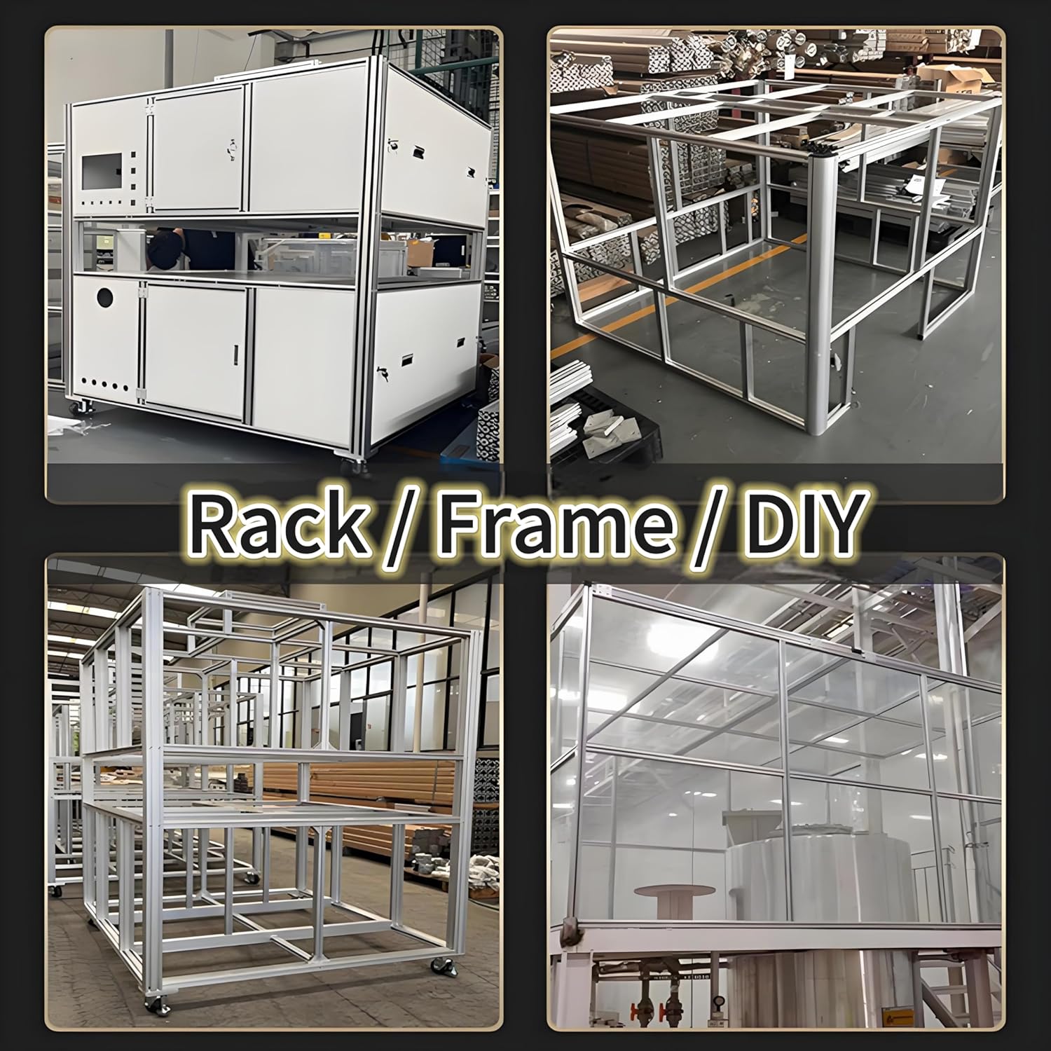 Profilo in alluminio 4040 tipo T, 150mm, nero (6 pezzi) - immagine 6