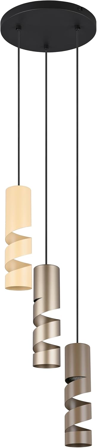 Trio Leuchten Stream - Lampada a Sospensione in Metallo Nero