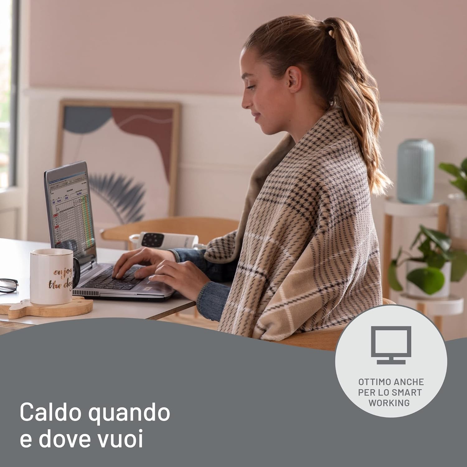 Imetec CaldoPlaid Elegance - Plaid Riscaldabile 180x140cm - immagine 8